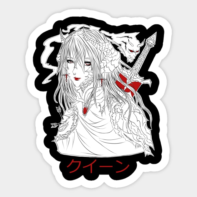 Queen Sticker by Maizookaiden